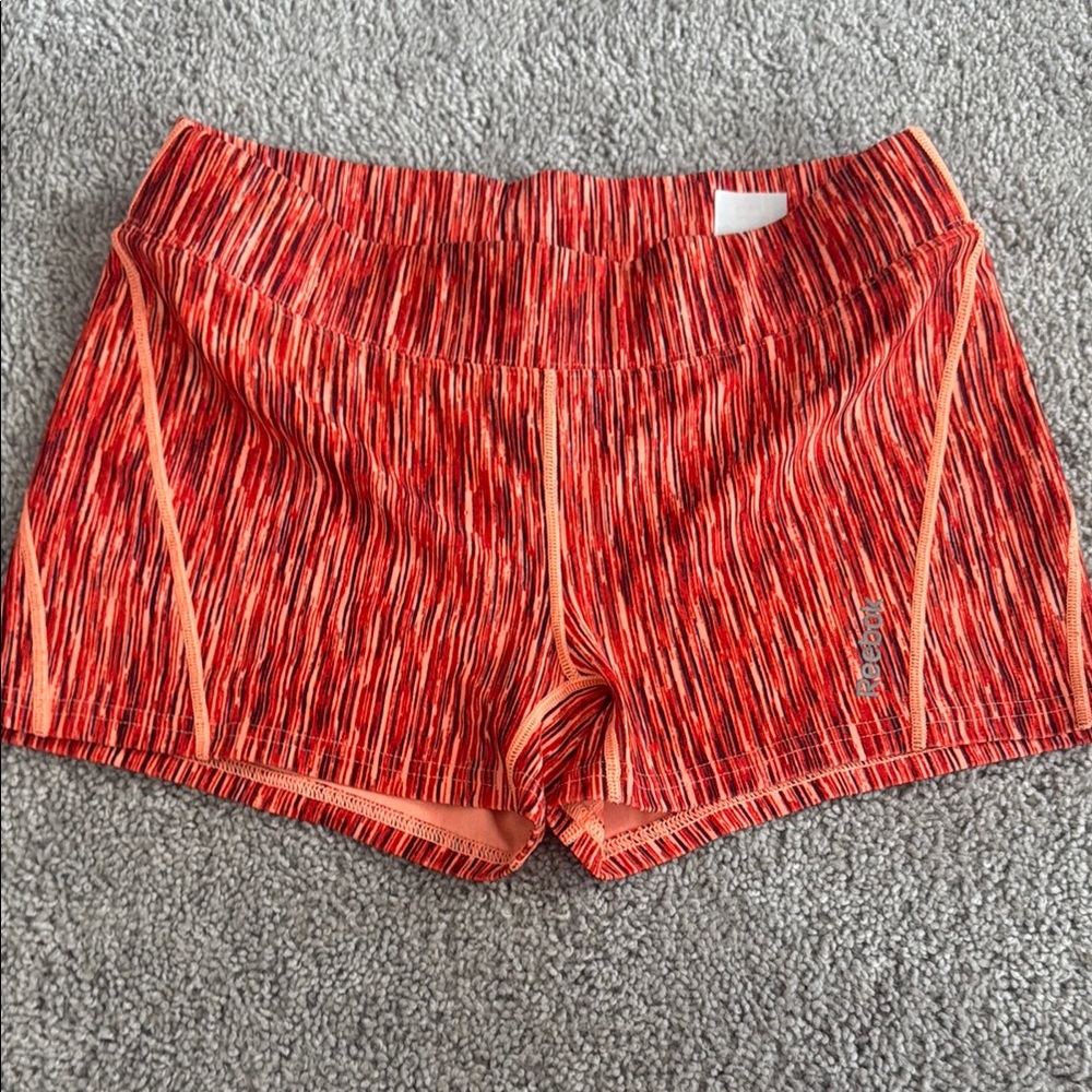 Reebok Red Athletic Shorts Lightweight Moisture-Wicking